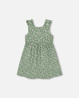Deux Par Deux Girls Ditsy Floral Dress F86
