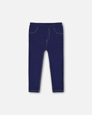 Deux Par Deux Girls Navy Denim Leggings G61