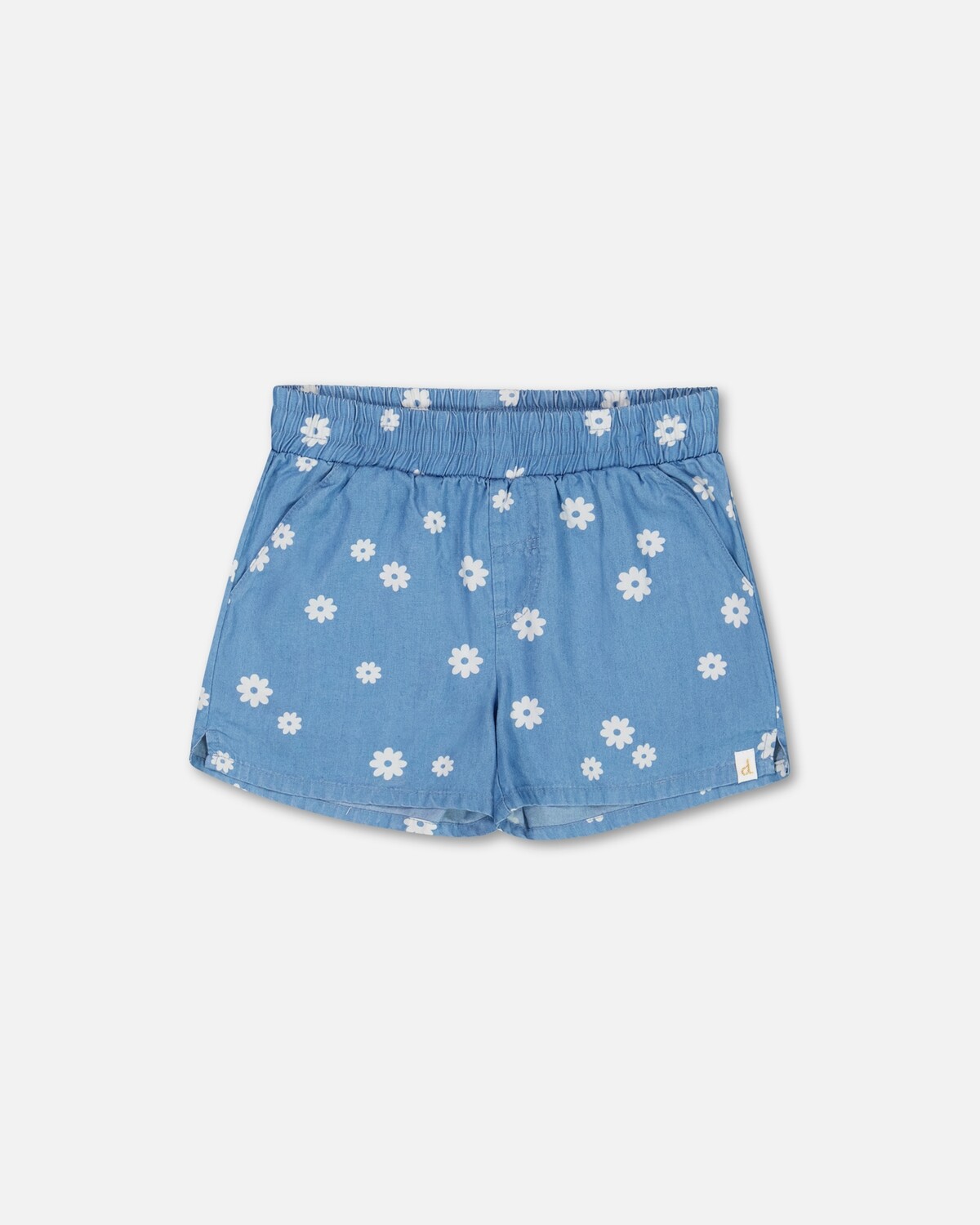 Deux Par Deux Girls Floral Chambray Shorts G27