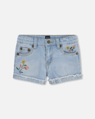 Deux Par Deux Girls Light Blue Denim Shorts H26