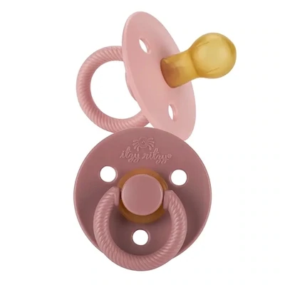 Itzy Ritzy Soother Natural Rubber Paci Set Blossom & Rosewood*