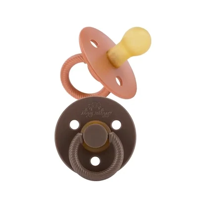 Itzy Ritzy Soother Natural Rubber Paci Set Chocolate & Caramel*