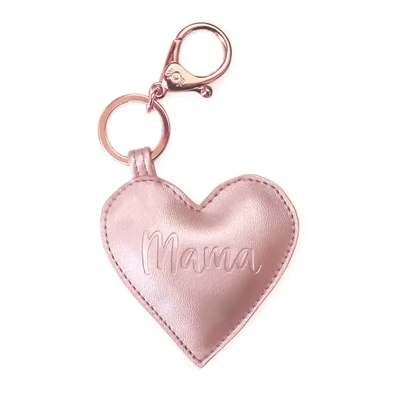 Itzy Ritzy Mama Heart Diaper Bag Charm Keychain Rose Gold*
