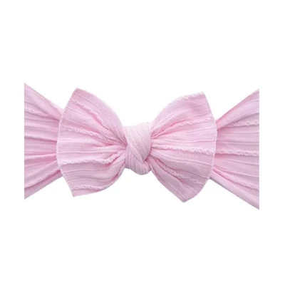 Baby Bling Cable Knit Knot Bow - Pink*