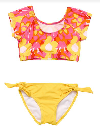 Snapper Rock Girls Pop of Sunshine Rash Top 006