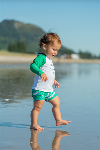 Snapper Rock Baby Boys LS Reef Shark Set 019