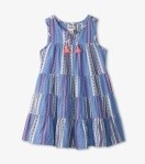 Hatley Girls BohoStripe Blue Tiered Dress 419