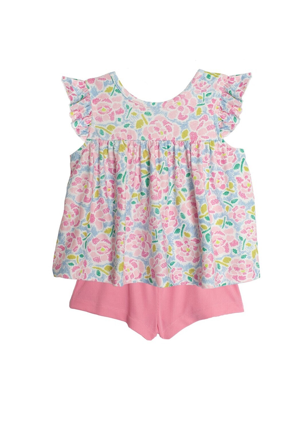 Mabel &amp; Honey Girls Pink Scribble 2pc Set 623