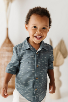 Babysprouts Waves Boys Button Up Shirt