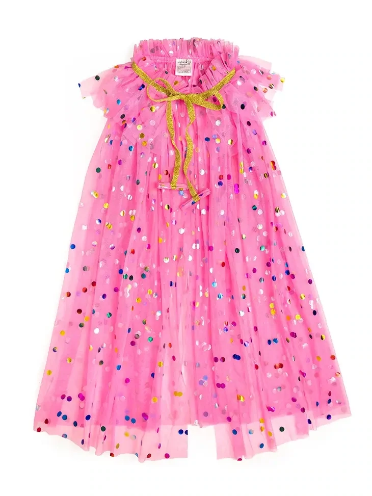 Sweet Wink Raspberry Confetti Cape