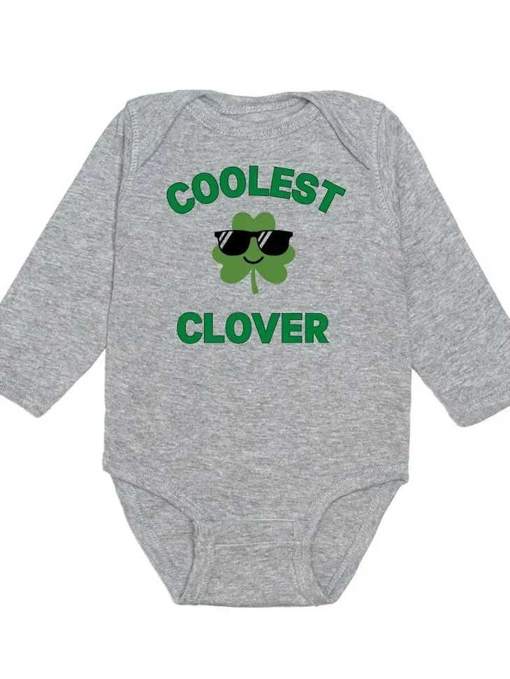 Sweet Wink Coolest Clover St. Patty's Gray L/S
