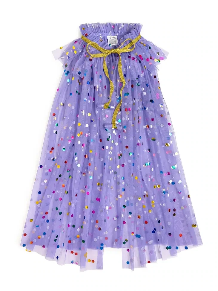 Sweet Wink Lavendar Confetti Star Cape