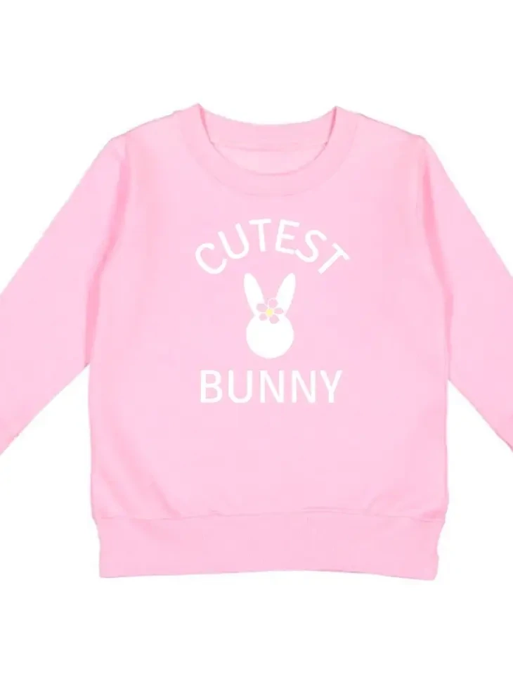 Sweet Wink Cutest Bunny Easter Sweatshirt Pink