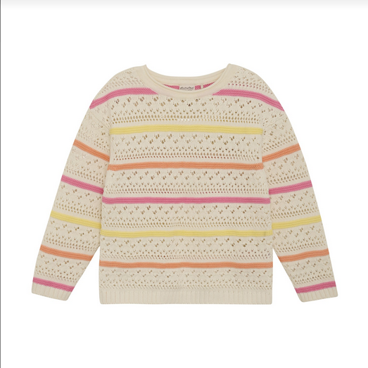 Minymo Girls Pristine LS Knit Pullover 521