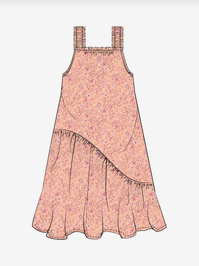 Minymo Girls Peach Parfait Dress 522