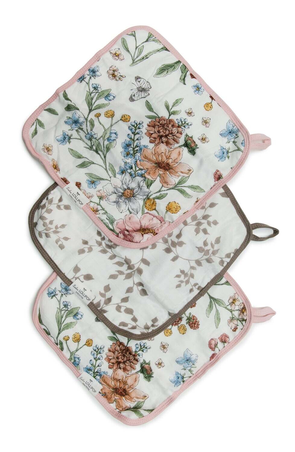 Loulou Lollipop Washcloth 3-pieces Set - Secret Garden 457