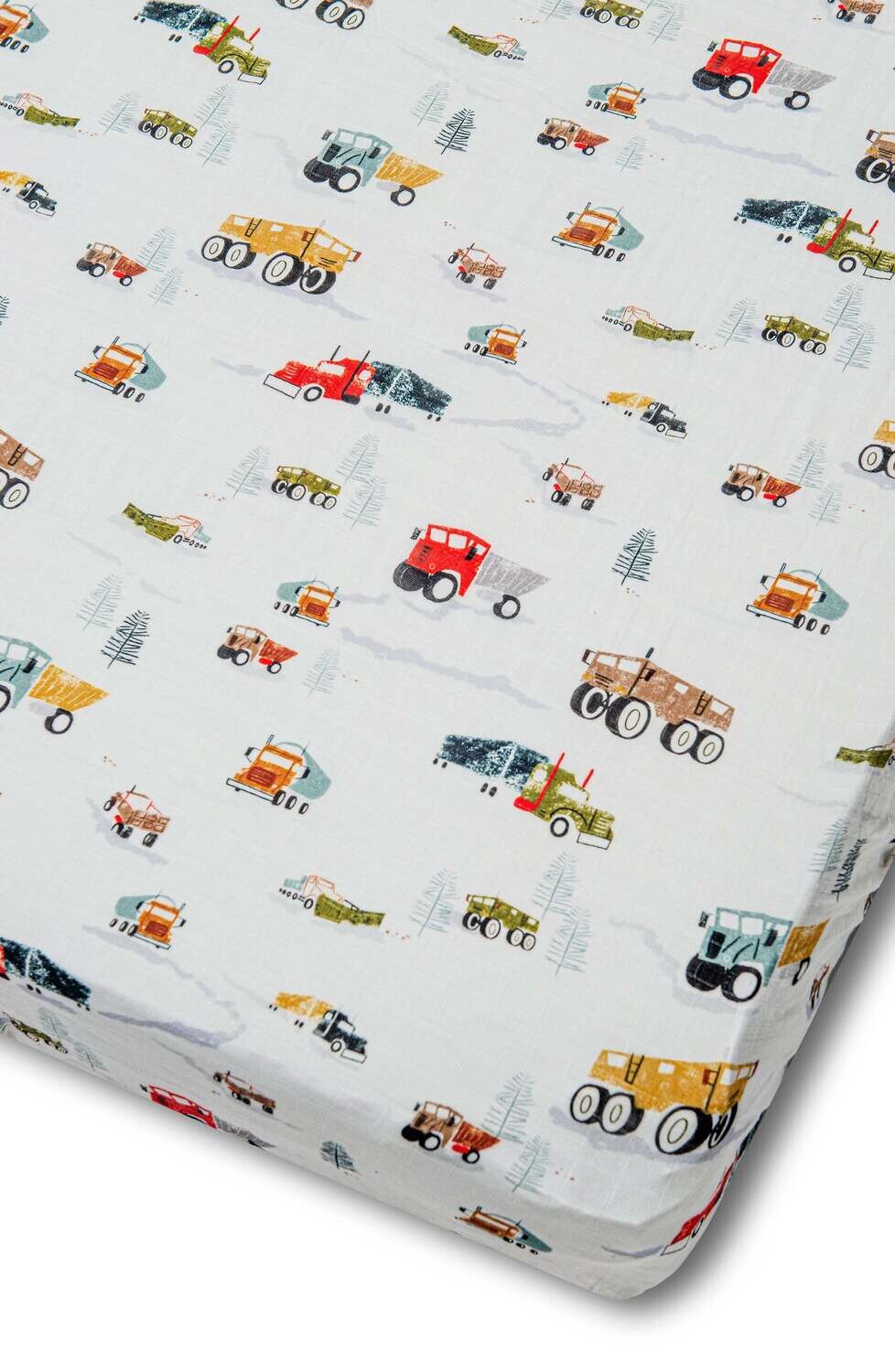 Loulou Lollipop Fitted Crib Sheets-Happy Trucks 822