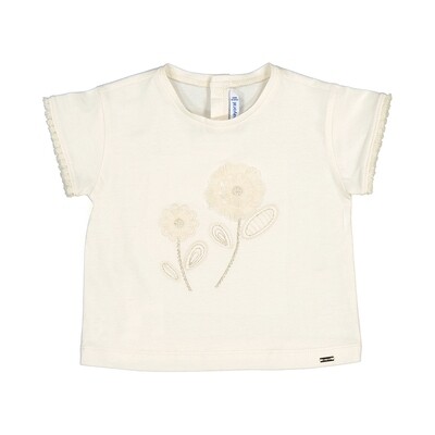 Mayoral Baby Girl Chickpea Embroided Shirt  1009