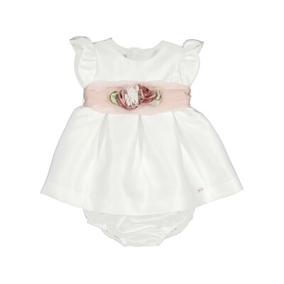 Mayoral Baby Girls Dress - Cream 1823