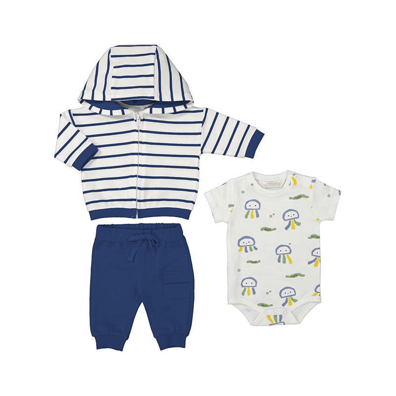 Mayoral Baby Boys 3pc Tracksuit -Cerulean 1817