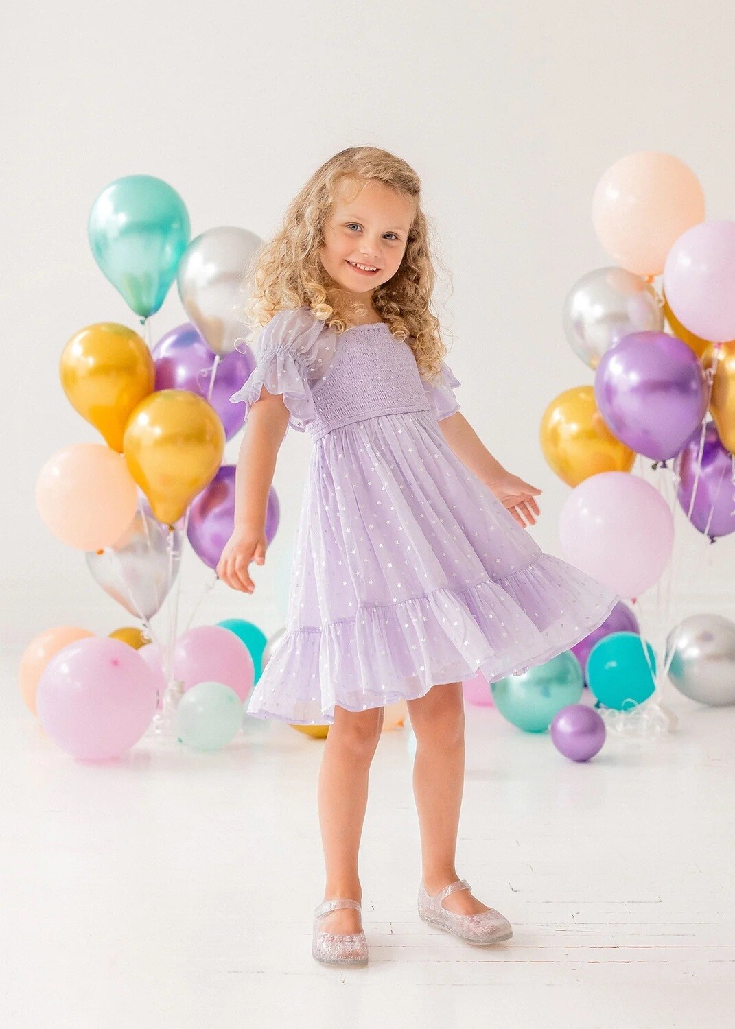 Isobella &amp; Chloe Girls Lavendar Dreams Dress 723
