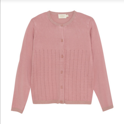Creamie Girls Apricot Pointelle Cardigan 572