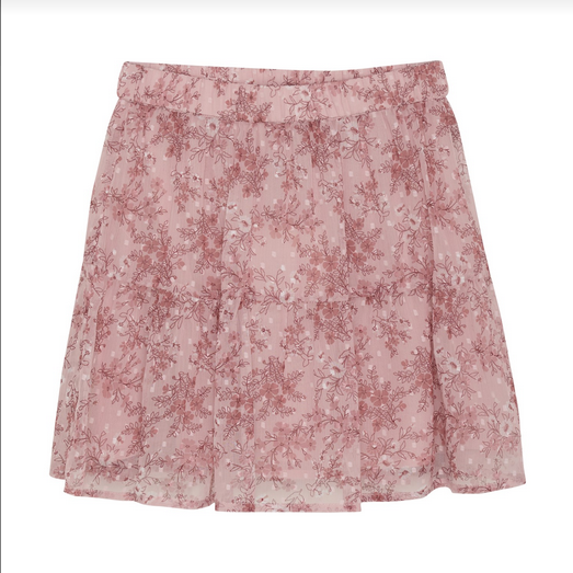 Creamie Girls Peachskin Flower Dobby Skirt 582