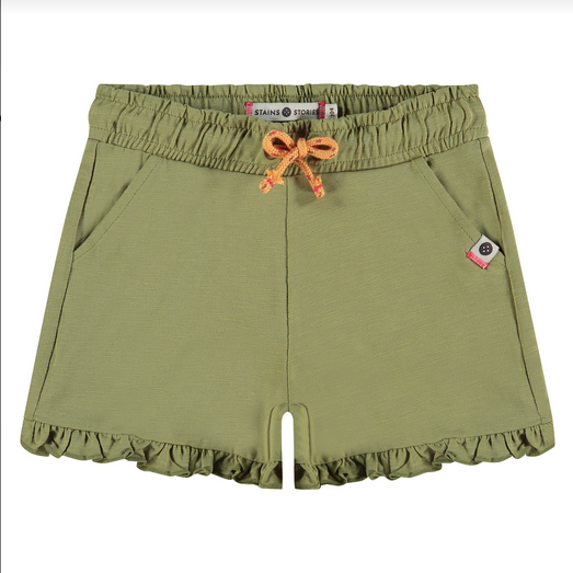 Stains Stories Girls Shorts - Olive 8242