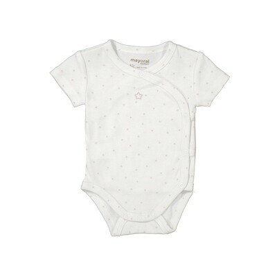 Mayoral Baby Girl White/Pink S/S Body 1718