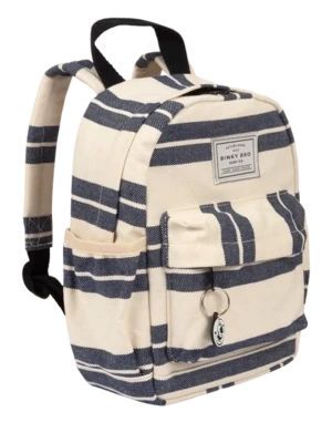 Binky Bro Backpack (Navy Striped Canvas)