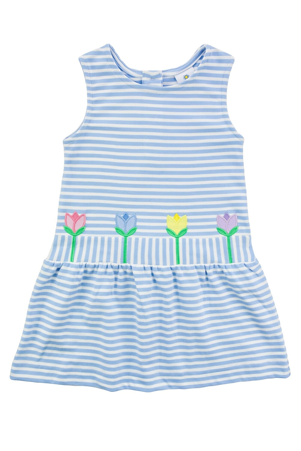 Eiseman Girls Stripe Knit Dress w/Tulips 402