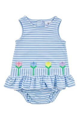 Eiseman BGirl Knit Romper With Tulips 401