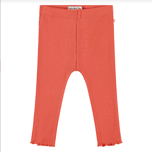 Babyface Baby Girls Rib Leggings Grapefruit 8250