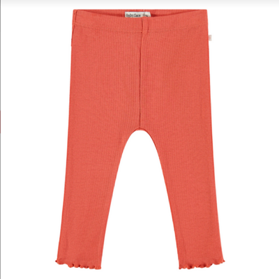 Babyface Baby Girls Rib Leggings Grapefruit 8250