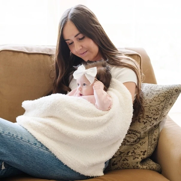 Saranoni Bamboni Receiving Blanket - Ivory