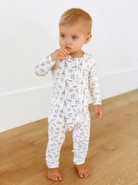 Bellabu Bear Milk &amp; Cookies Bamboo Conv Footie