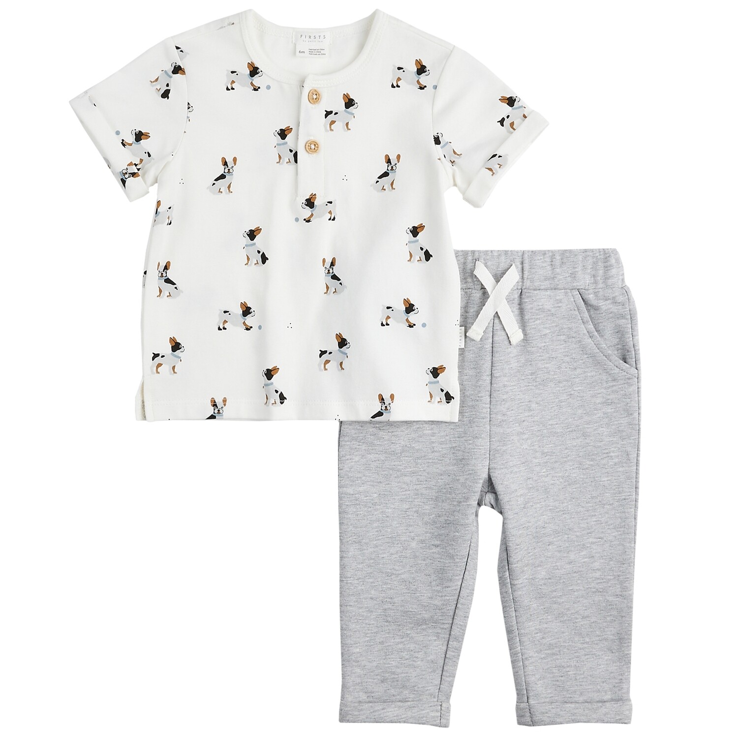 Petit Lem Baby 2Pc Set L/S Off White 01B