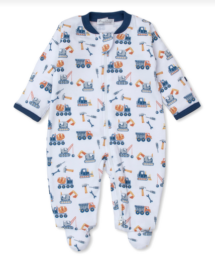 Kissy Baby Boy Construction Crew Footie w/Zip 611N