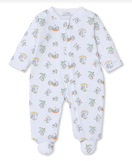 Kissy Hedgehogs Fall Showers Footie w/Zip 671N