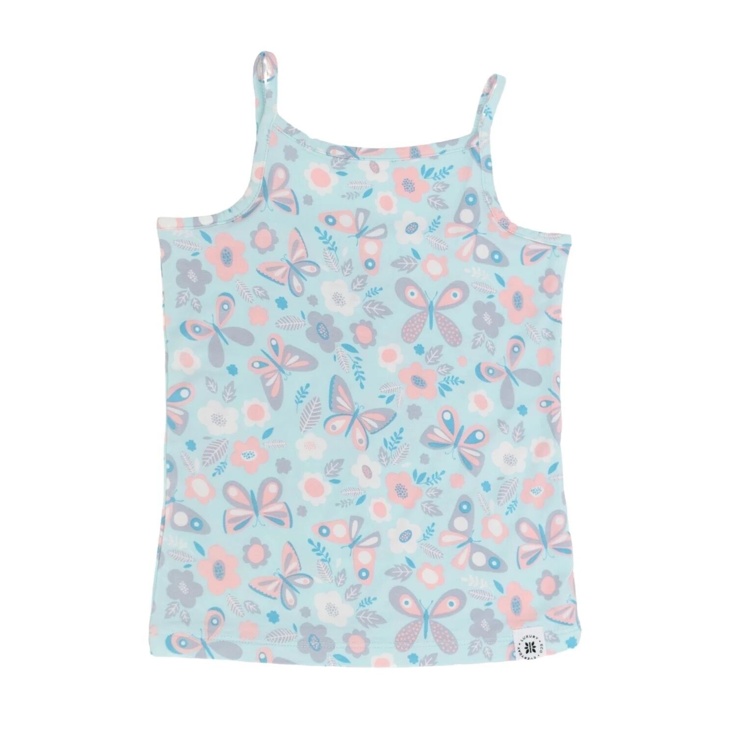 Sweet Bamboo Girls Camisole - Butterfly Aqua 