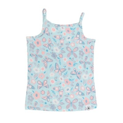 Sweet Bamboo Girls Camisole - Butterfly Aqua 