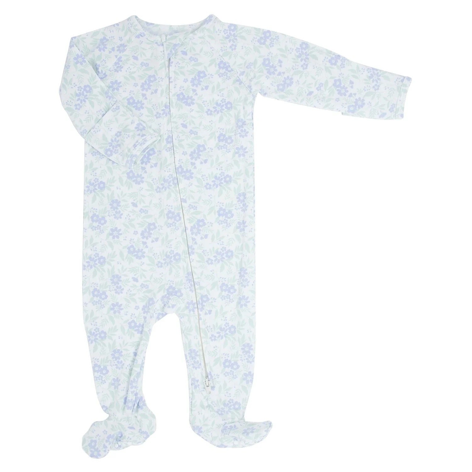 Sweet Bamboo BGirl Footie - Vintage Flower Purple