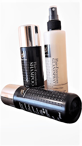 Elegance and Glow 3er Set Hair Extensions Shampoo+Haarmaske+Glanzspray