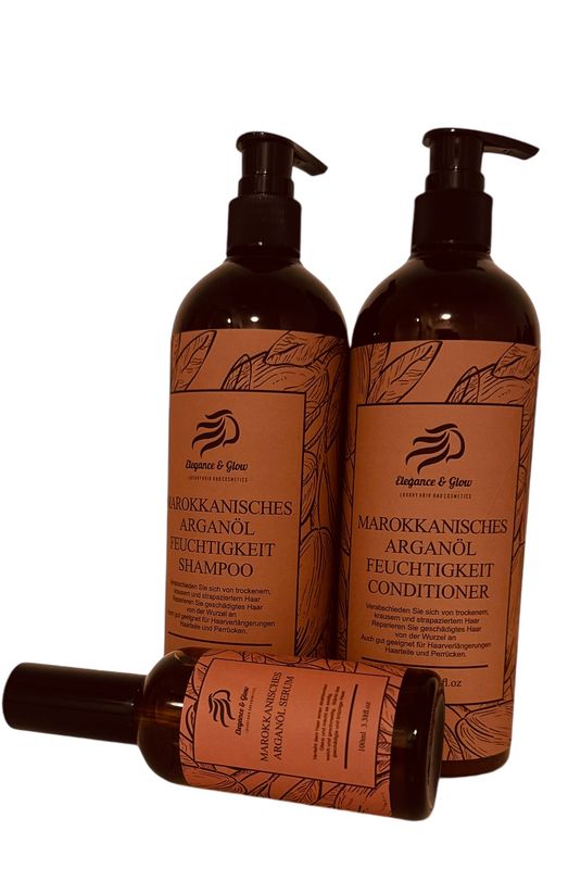 MAROKKANISCHES ARGANÖL  PFLEGESET : SHAMPOO-CONDITIONER-SERUM