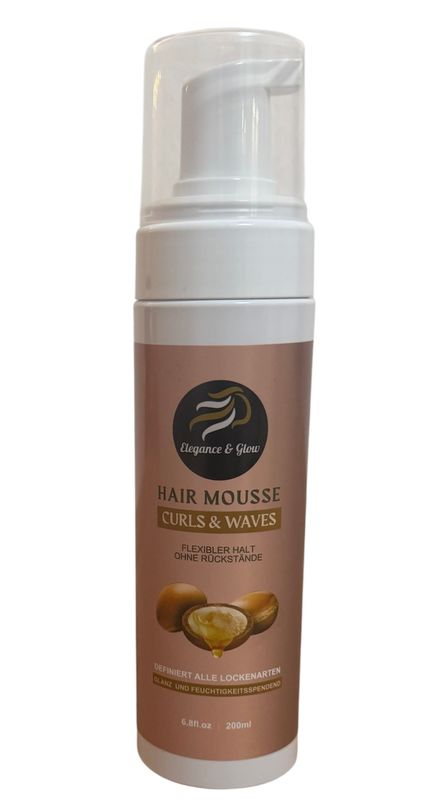 ELEGANCE & GLOW HAIR MOUSSE CURLS & WAVES ELEGANCE & GLOW HAIR MOUSSE CURLS & WAVES