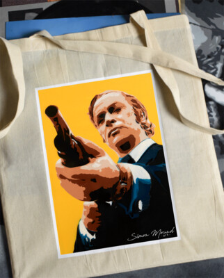 Michael Caine cotton tote bag