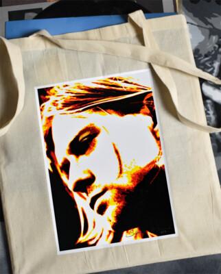 Kurt Cobain cotton tote bag