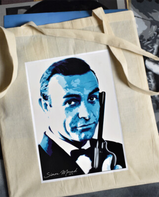Sean Connery cotton tote bag