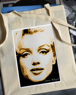 Marilyn Monroe cotton tote bag