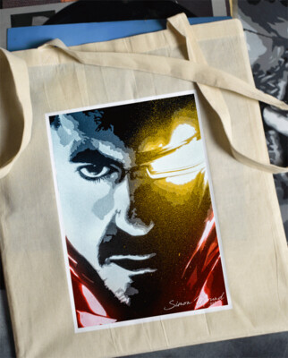 Iron Man cotton tote bag